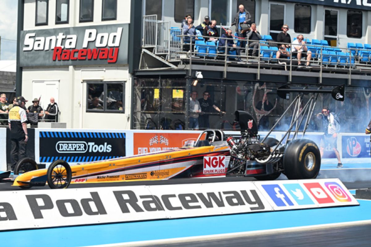 Rain brings early end to European Drag Racing Championship at Santa Pod