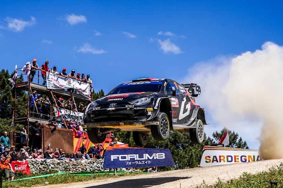 Ogier on a charge Saturday on Rally Italia Sardegna