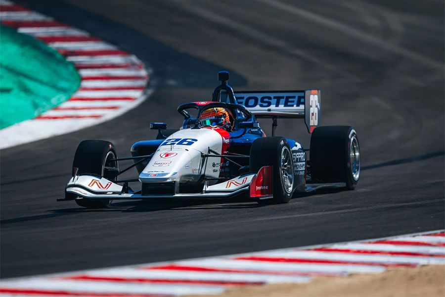 Brit Louis Foster wins two races, leads every lap at Laguna Seca Indy NXT