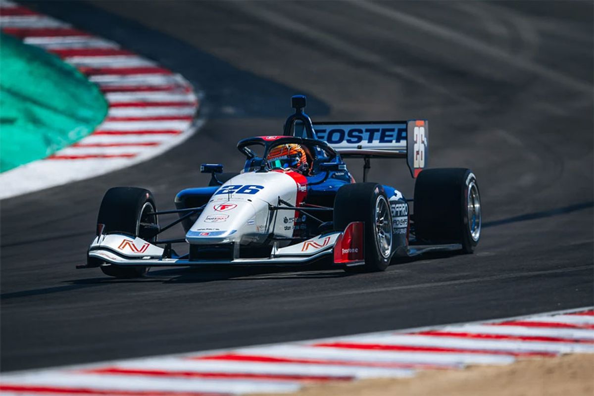 Brit Louis Foster wins two races, leads every lap at Laguna Seca Indy NXT