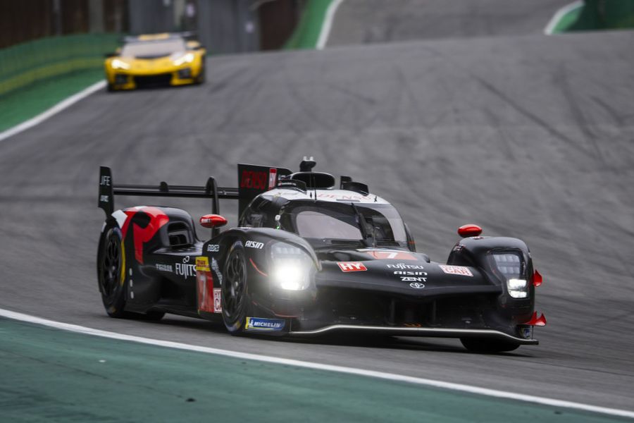 Kamui Kobayashi & Toyota GR010 Hybrid claim pole for 6 Hours of São Paulo