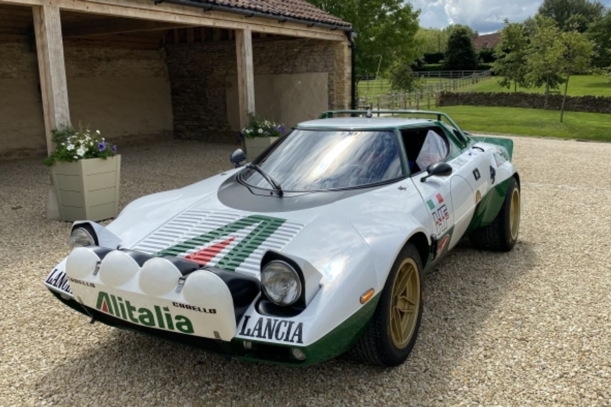 Famous rally and race machines in graphic display at Salon Privé Concours