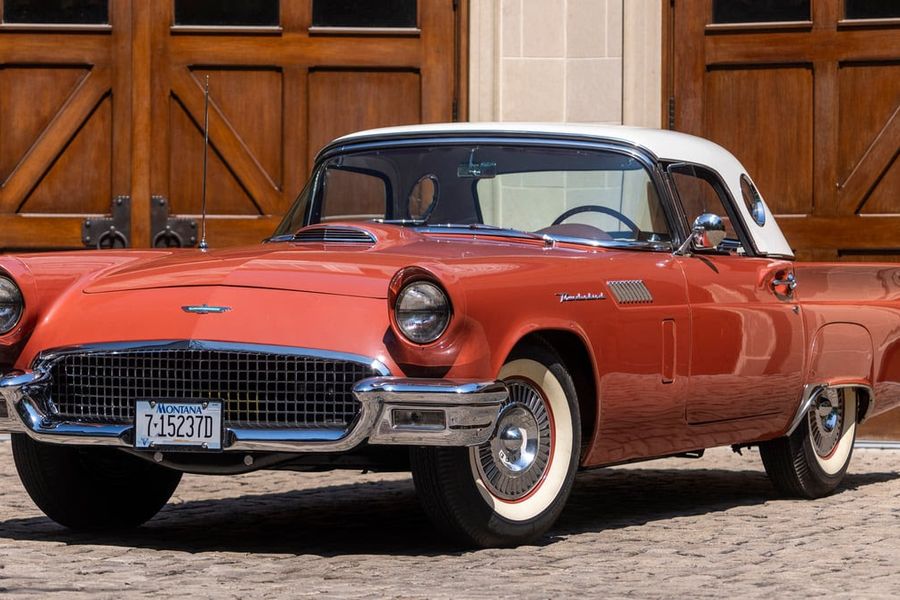 Ford Thunderbird F-Code crossing the block at Mecum Dallas