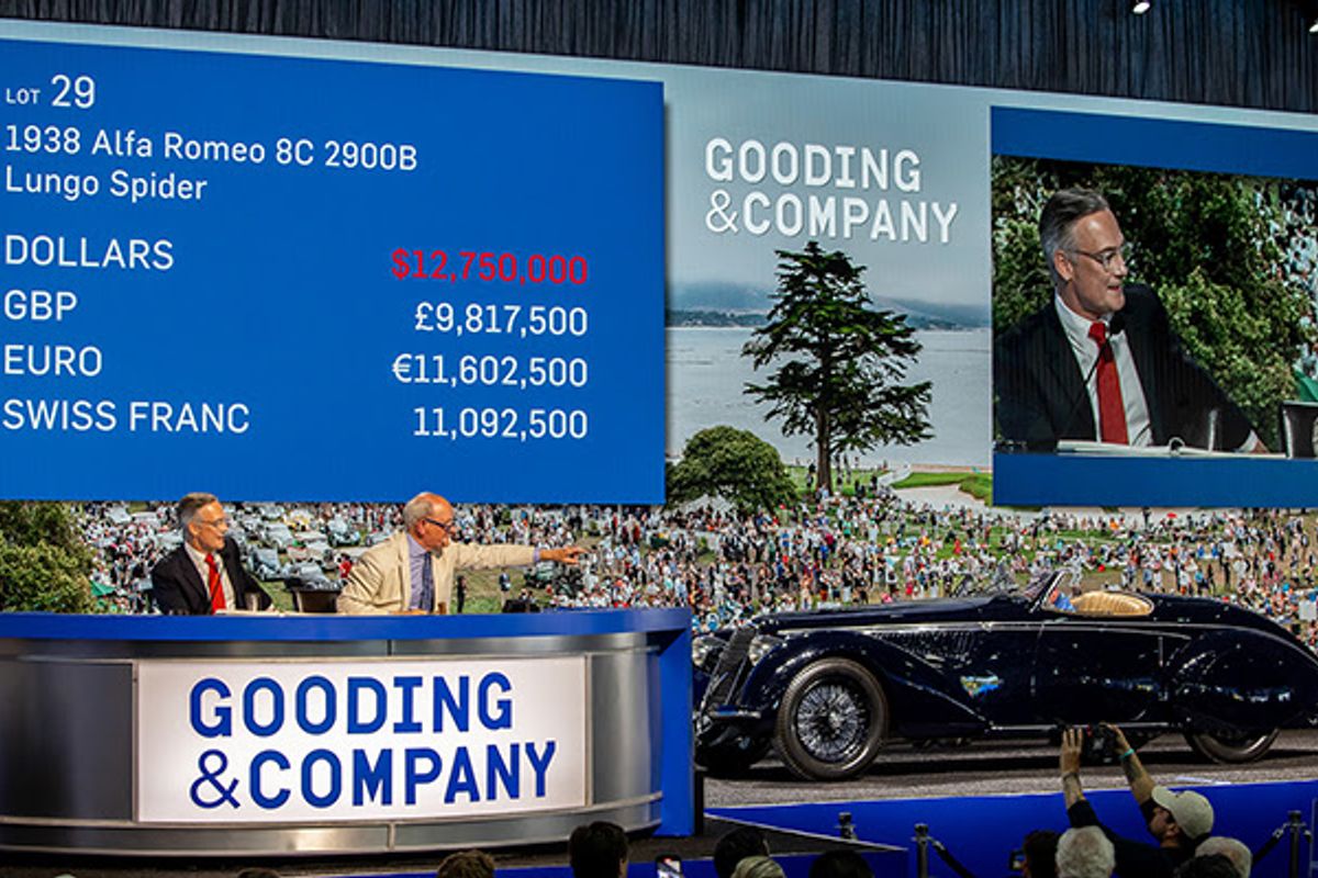 Alfa Romeo 8C 2900B Lungo Spider leads Gooding's $108+ Million Sales