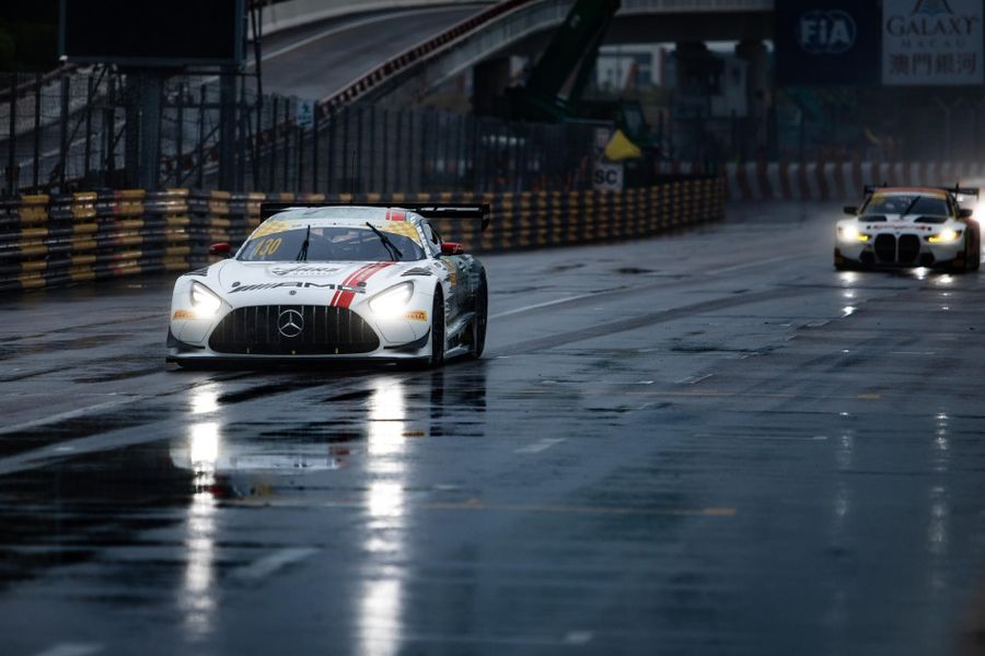 Maro Engel wins Macau’s FIA GT World Cup wet weather thriller