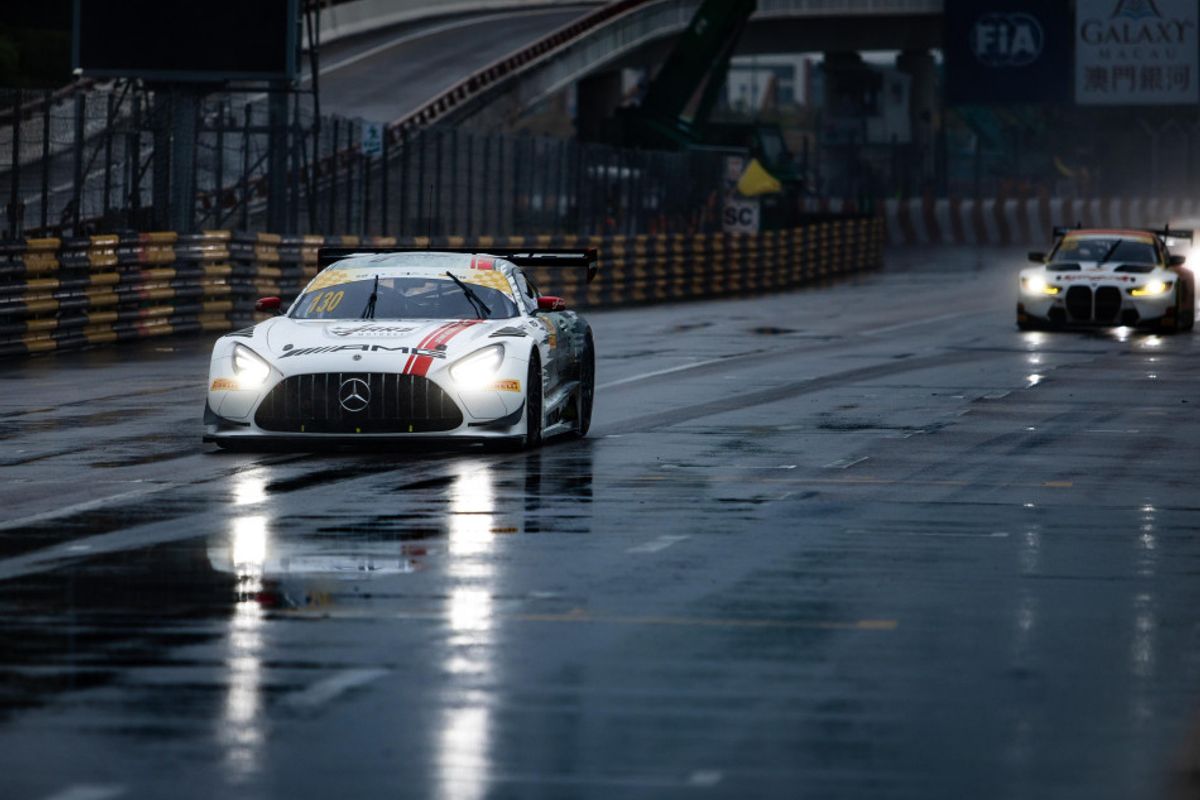 Maro Engel wins Macau’s FIA GT World Cup wet weather thriller