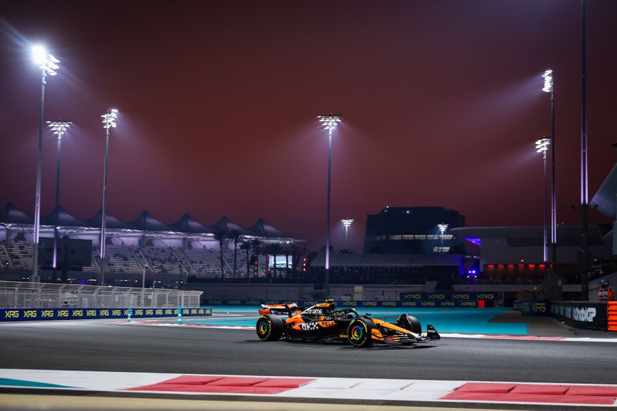 Norris takes Abu Dhabi pole in McLaren front row lock out