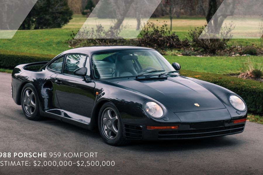 Low-Mileage Porsche 959 in Graphite Metallic Offered for First Time at Public Auction