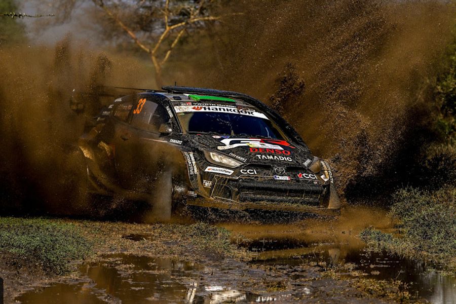 Evans leads at the end of merciless Saturday at Safari Rally Kenya