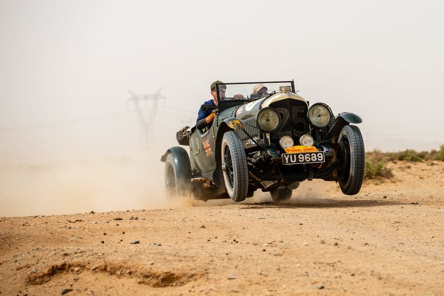 Vintage Bentley racing at Goodwood 82nd Members' Meeting