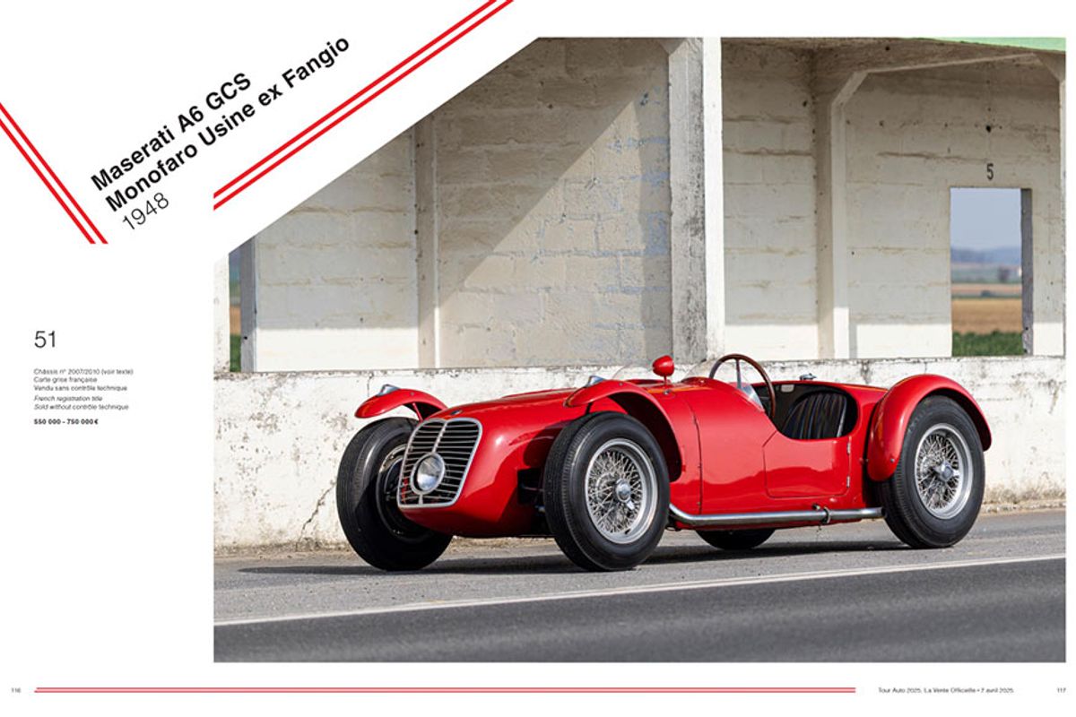 Maserati A6 GCS 2000 Monofaro Usine ex Fangio @ Aguttes