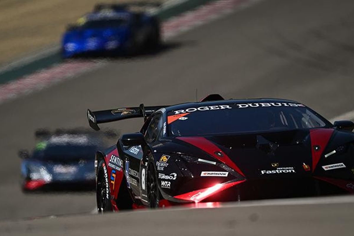 Persing Wins Wild Laguna Seca Lamborghini Super Trofeo Saturday Race