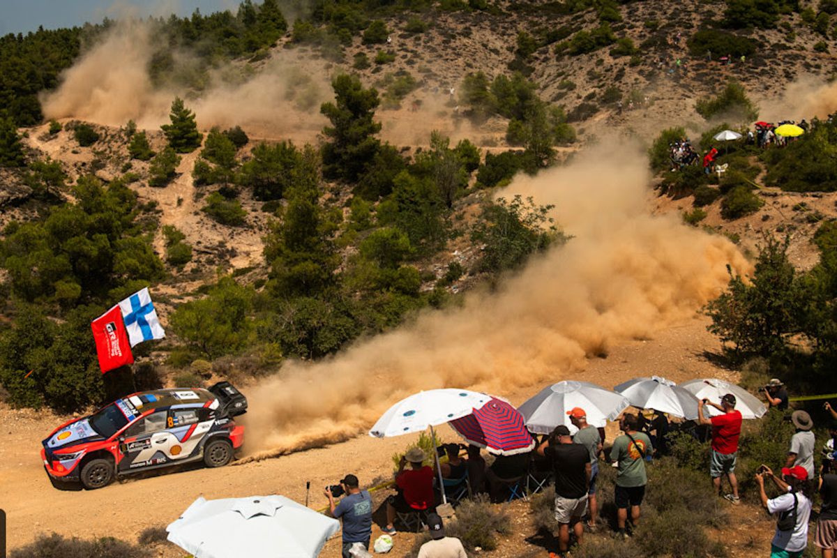 Tänak scorches to slender lead on red-hot Acropolis Friday