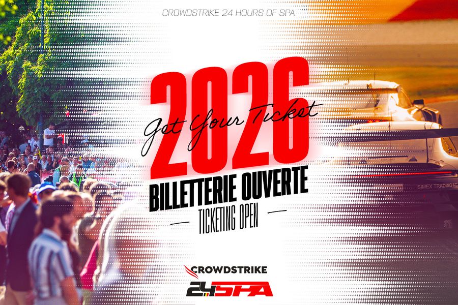 Tickets for the 2026 CrowdStrike 24 Hours of Spa on sale now