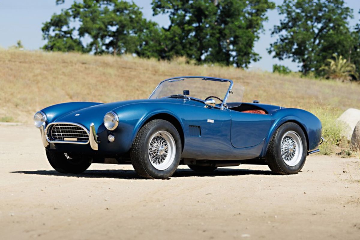 Iconic 289 Cobra in Original Bright Blue over Red @ Goodings Pebble Beach