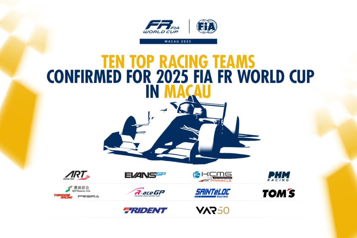 Ten top racing teams confirmed for 2025 FIA FR World Cup in Macau