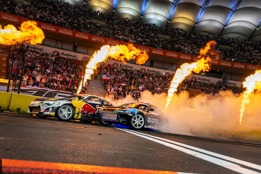 Conor Shanahan Celebrates 2025 Red Bull Drift Masters Championship 