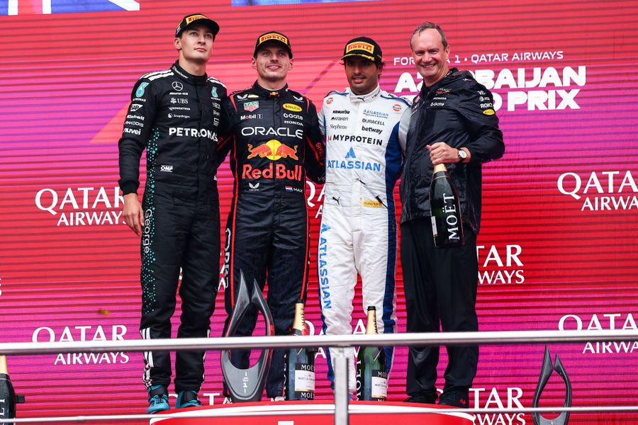 Verstappen takes Baku win ahead of Russell and Sainz as Piastri crashes