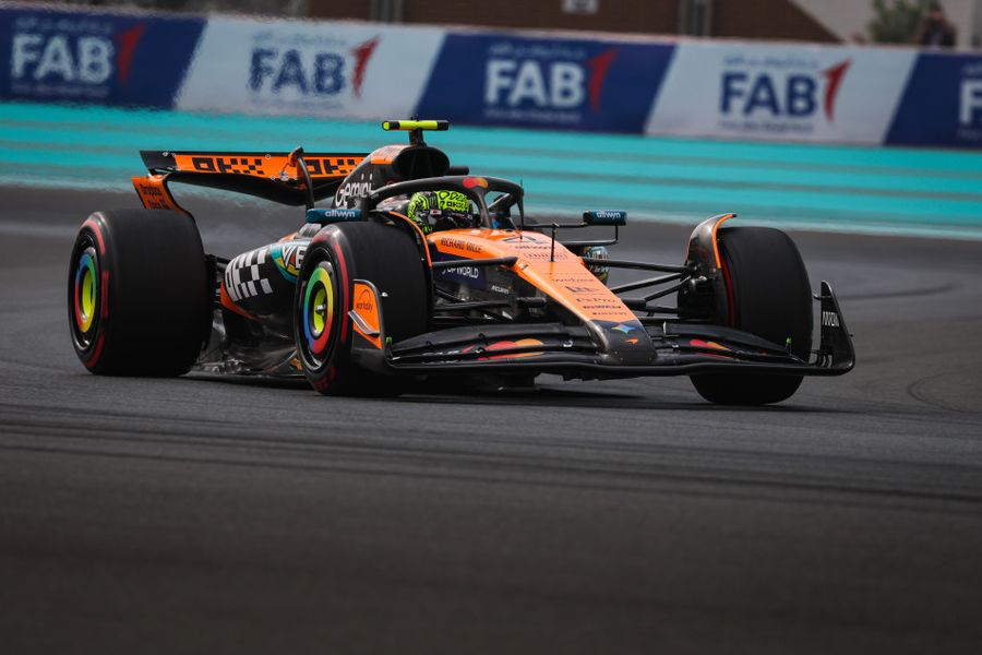 Norris quickest again in Abu Dhabi FP2 , Verstappen in second, Piastri 11th