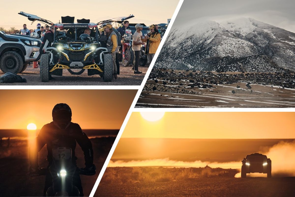 Africa Eco Race 1st stage : a long liaison through snowy peaks to the edge of the desert