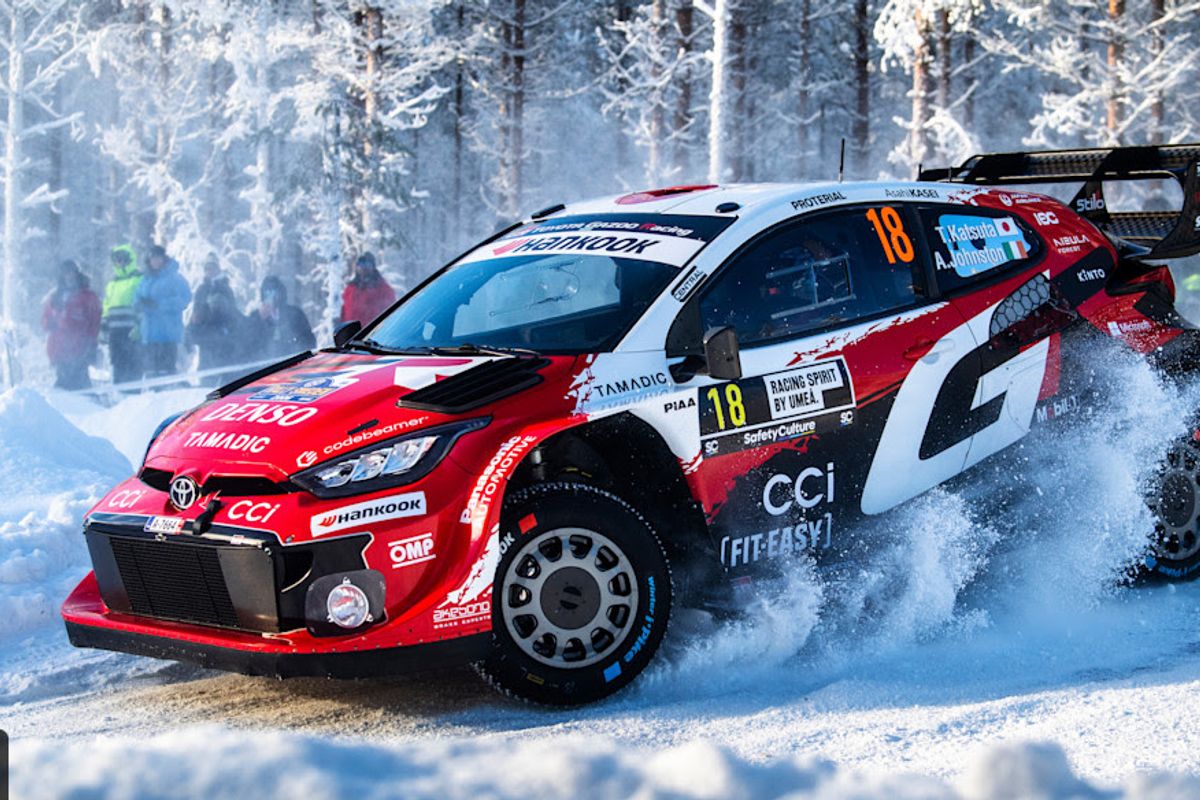 Katsuta leads from Evans as Toyota dominates Friday on Rally Sweden