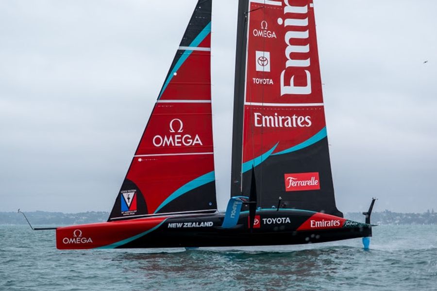 Emirates Team New Zealand’s AC75, Taihoro returns to the water