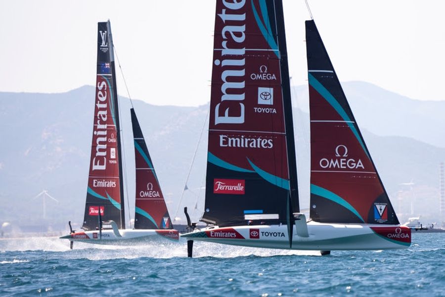 Emirates Team New Zealand runner up in America's Cup Preliminary Regatta Sardinia 