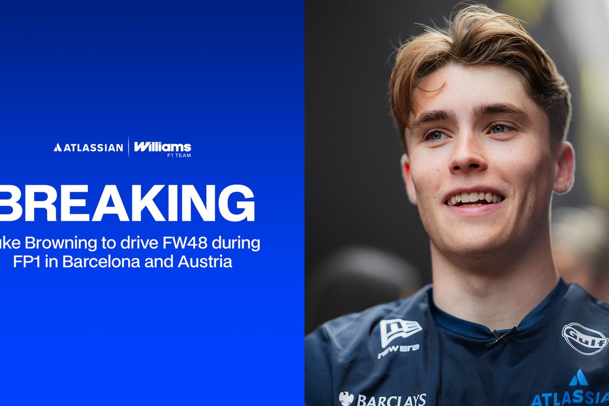 Williams F1 confirms Luke Browning for FW48 debut with double FP1 appearance