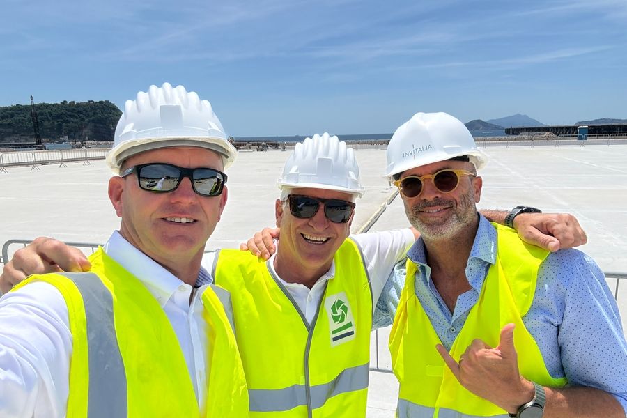  Base construction begins in Bagnoli for the Challenger Of Record GB1, video