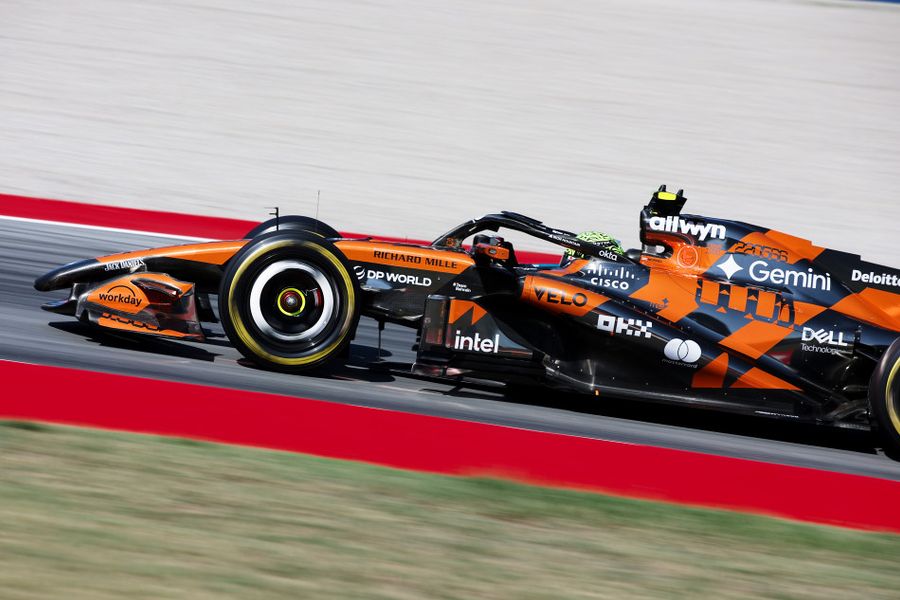 Norris edges Russell & Piastri in tight Barcelona FP2