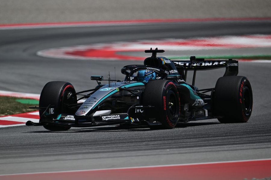 Russell takes Barcelona pole ahead of Hamilton and Antonelli