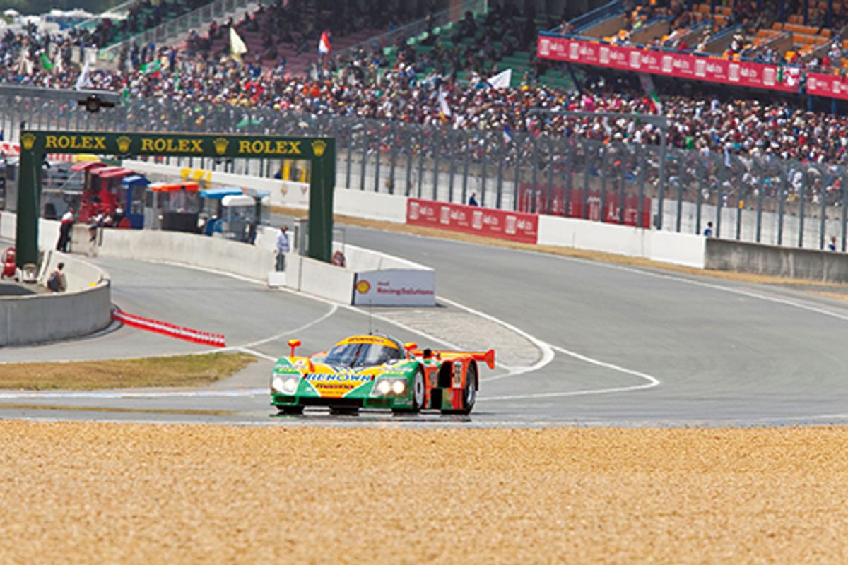  Mazda 787B returns to Circuit De La Sarthe to commemorate its Le Mans victory