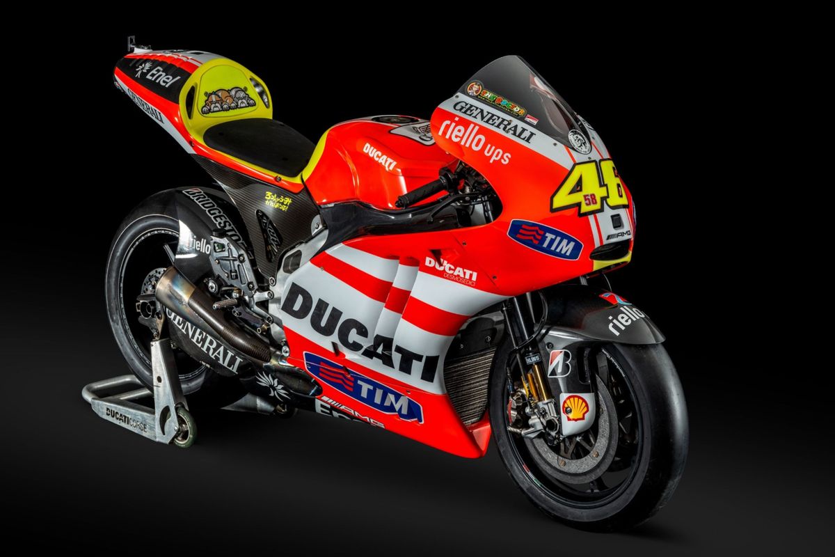 New in @ Fiskens:  ex-Valentino Rossi 2011 Ducati GP12.0