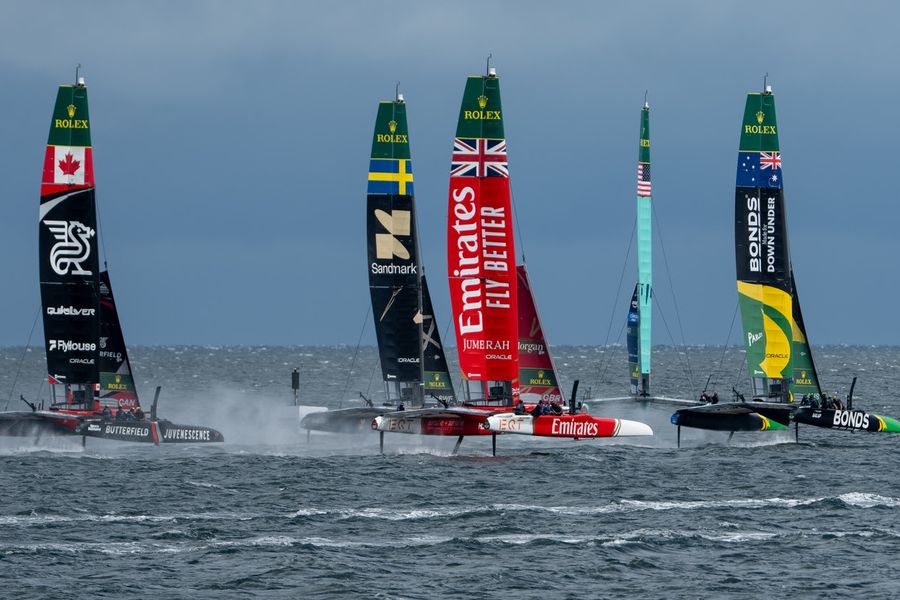 Fine margins saw Emirates GBR miss out at ROCKWOOL Germany Sail Grand Prix
