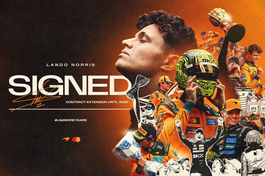 Reigning World Champion Lando Norris extends contract with McLaren