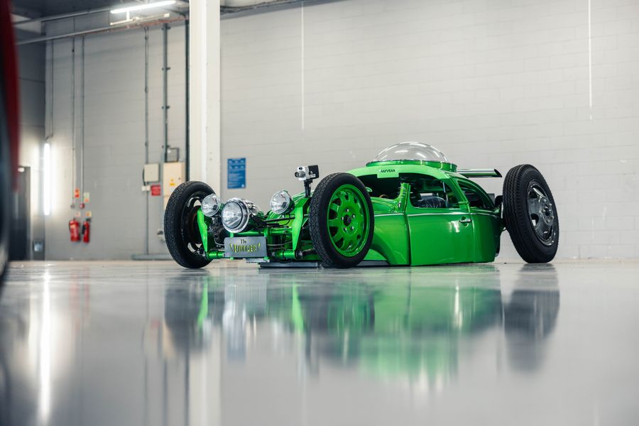 Chopped 1972 Volkswagen Beetle Races to Victory at Silverstone Hot Wheels Legends