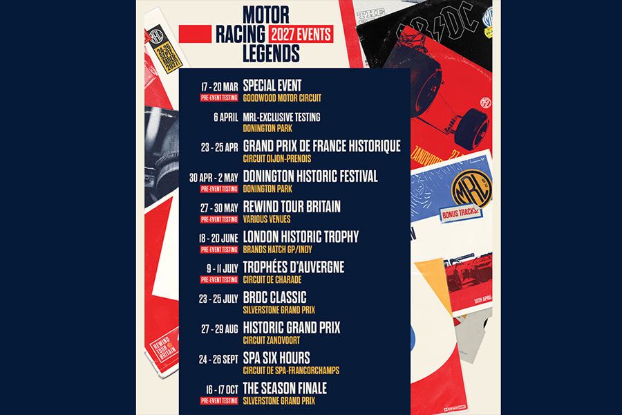 Motor Racing Legends 2027 calendar unveiled 