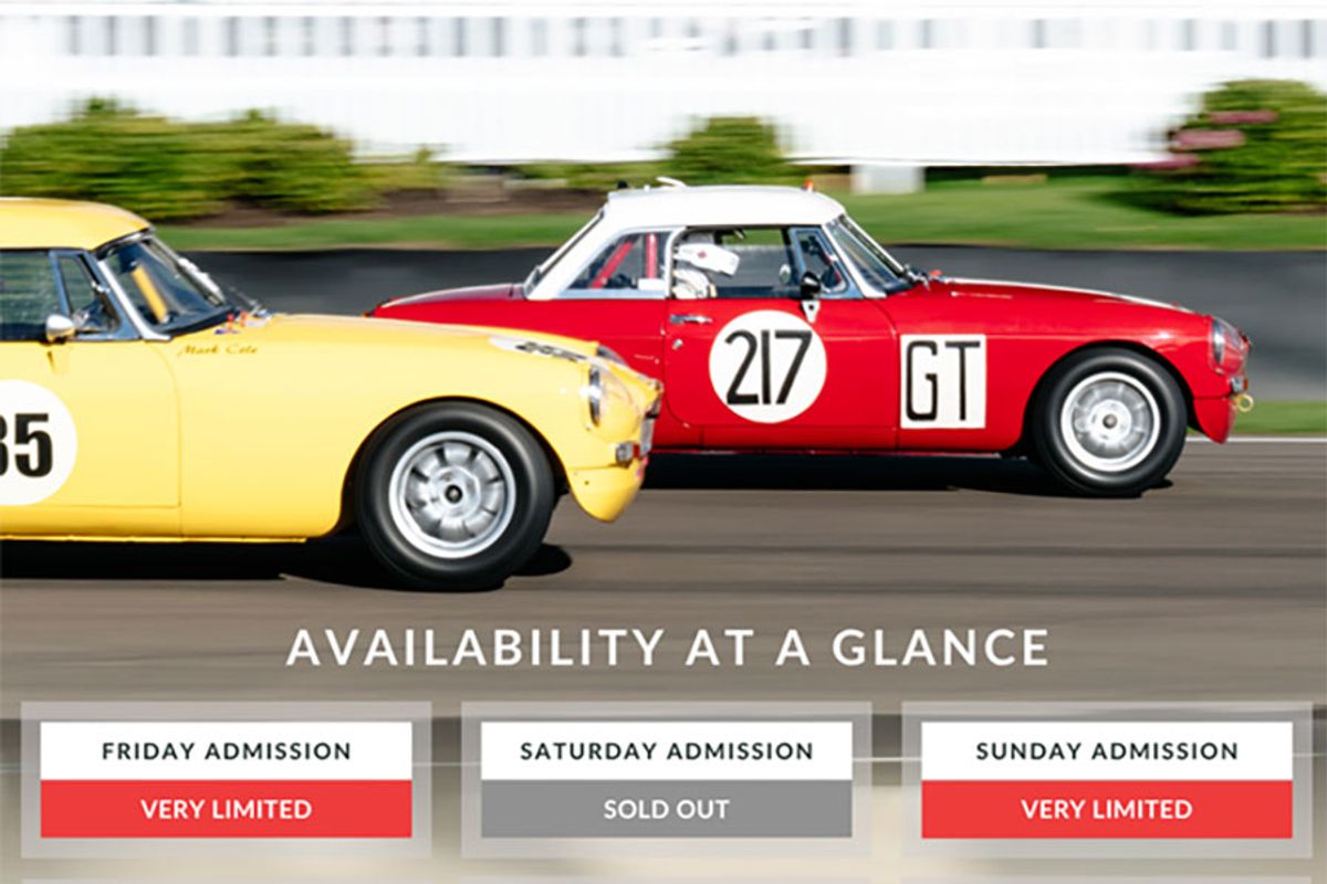 Goodwood Revival tickets going faster than a 1952 Jaguar C-Type