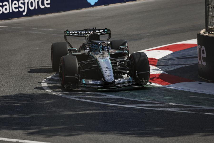 Russell sets the pace in Baku as Antonelli recovers 