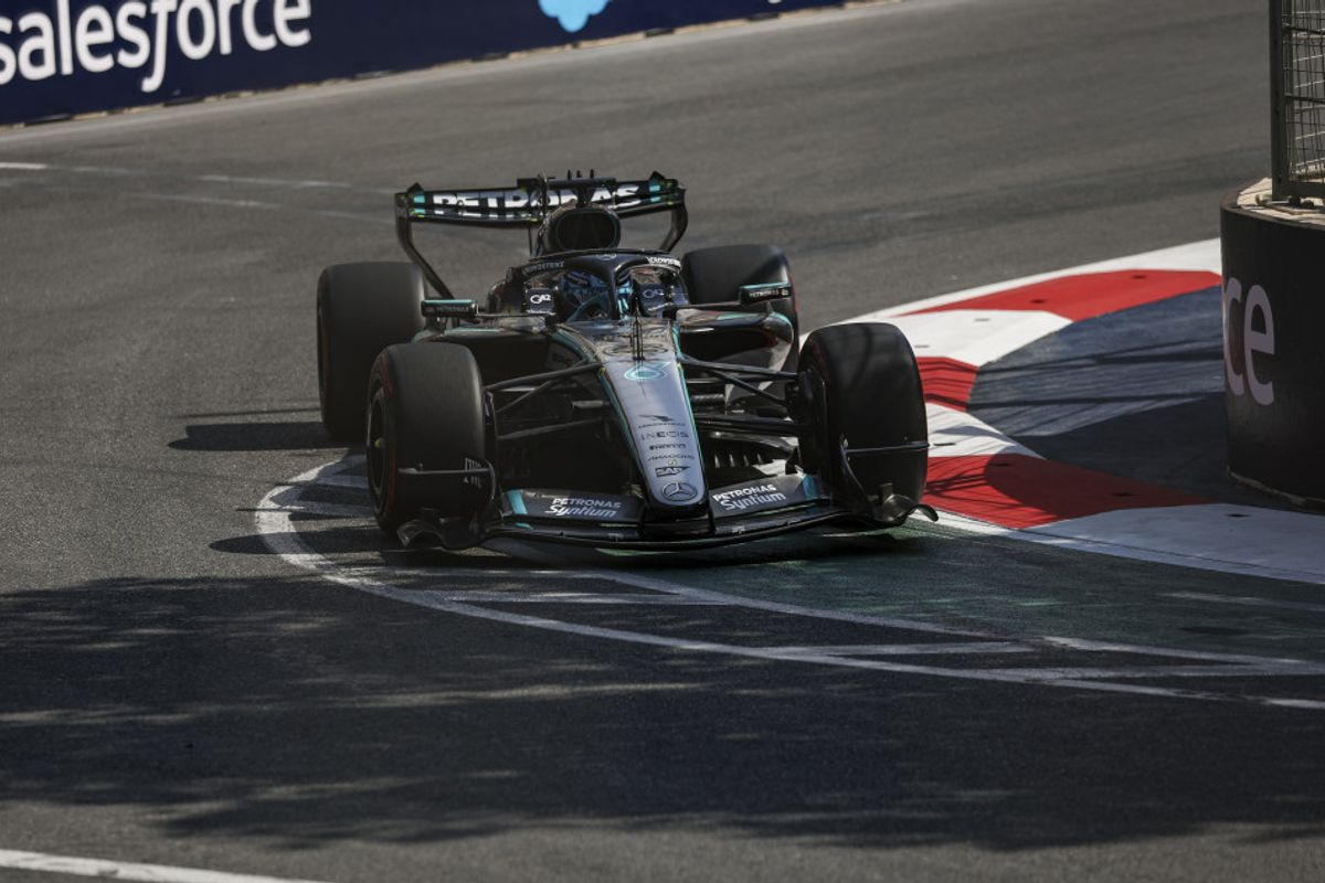Russell sets the pace in Baku as Antonelli recovers 