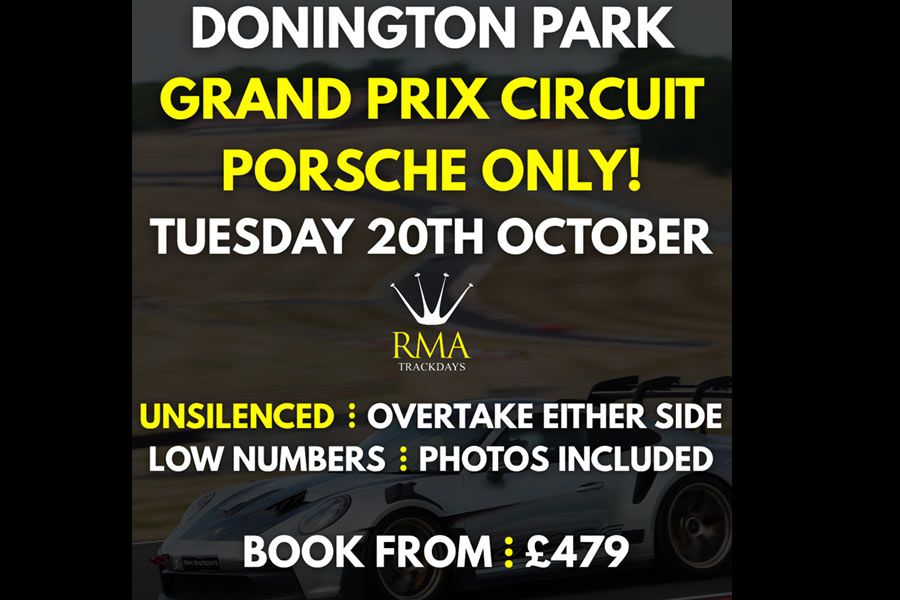 RMA trackdays - Porsche only trackday Donington 20th October