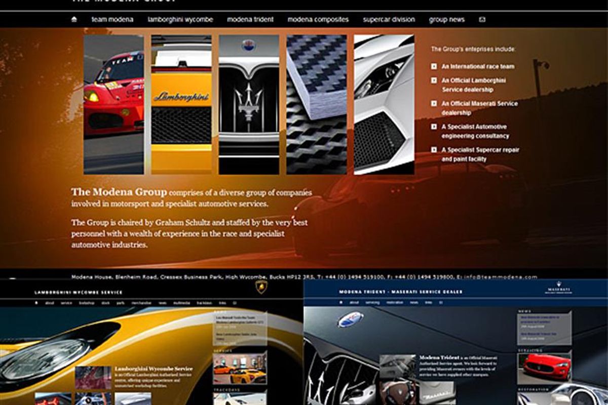 Modena Group - Modena Trident - Lamborghini Wycombe web sites