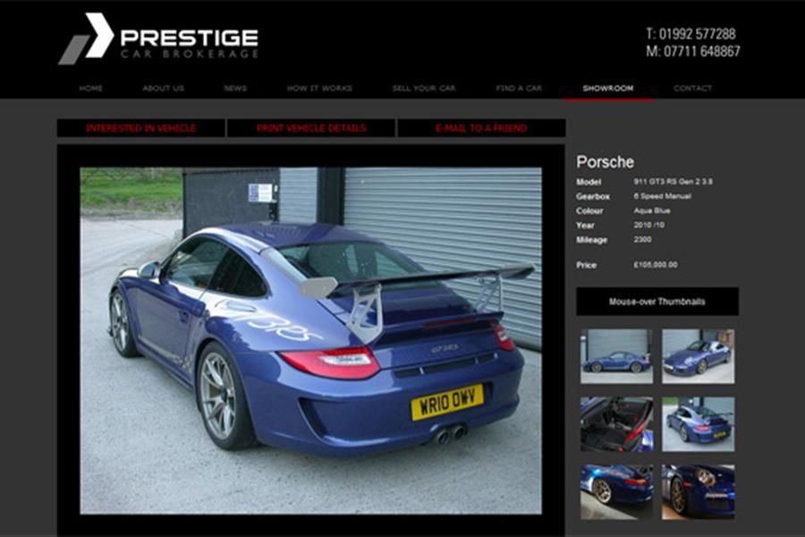 Prestige Car Brokerage web site