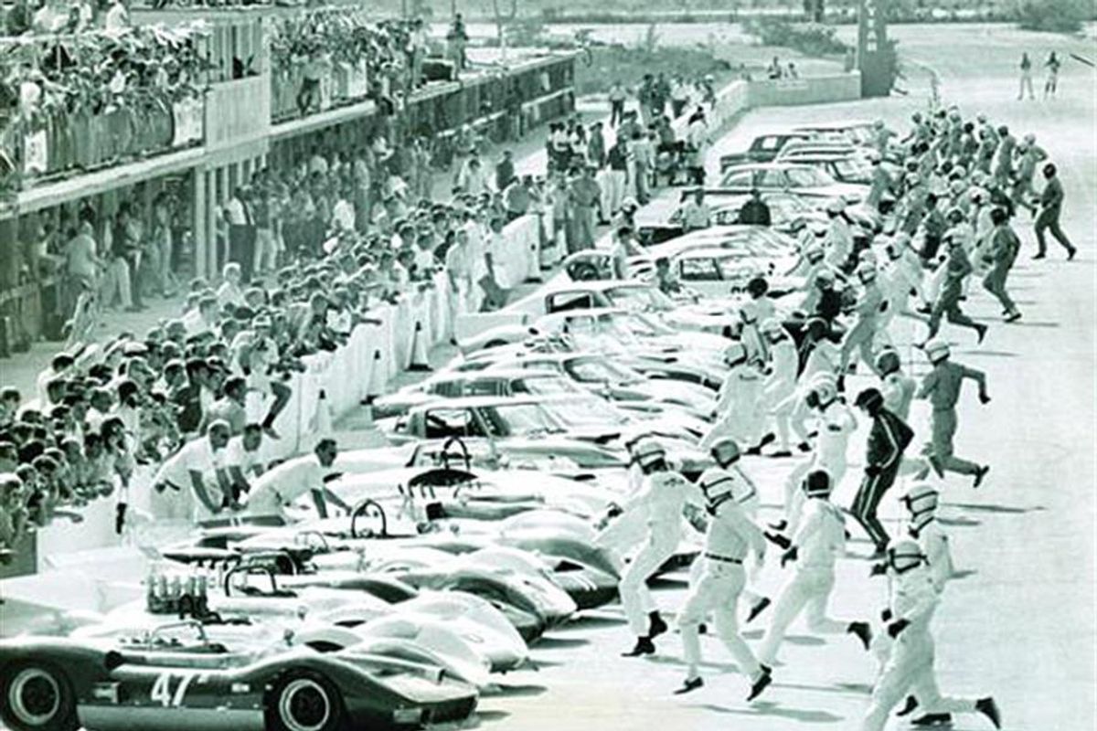 Brian Redman, Stirling Moss and Derek Bell at Bahamas Speed Week Revival