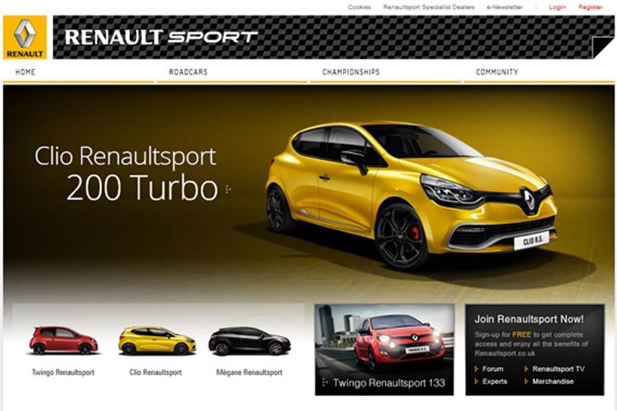 Racecar launch new Renaultsport site redesign