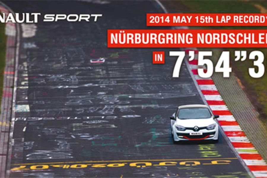 Renault nail sub 8 minute lap with Megane