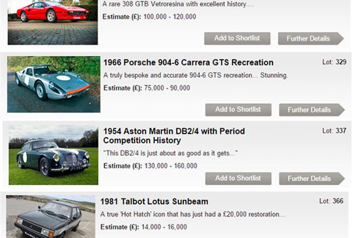 Silverstone Auctions NEC preview