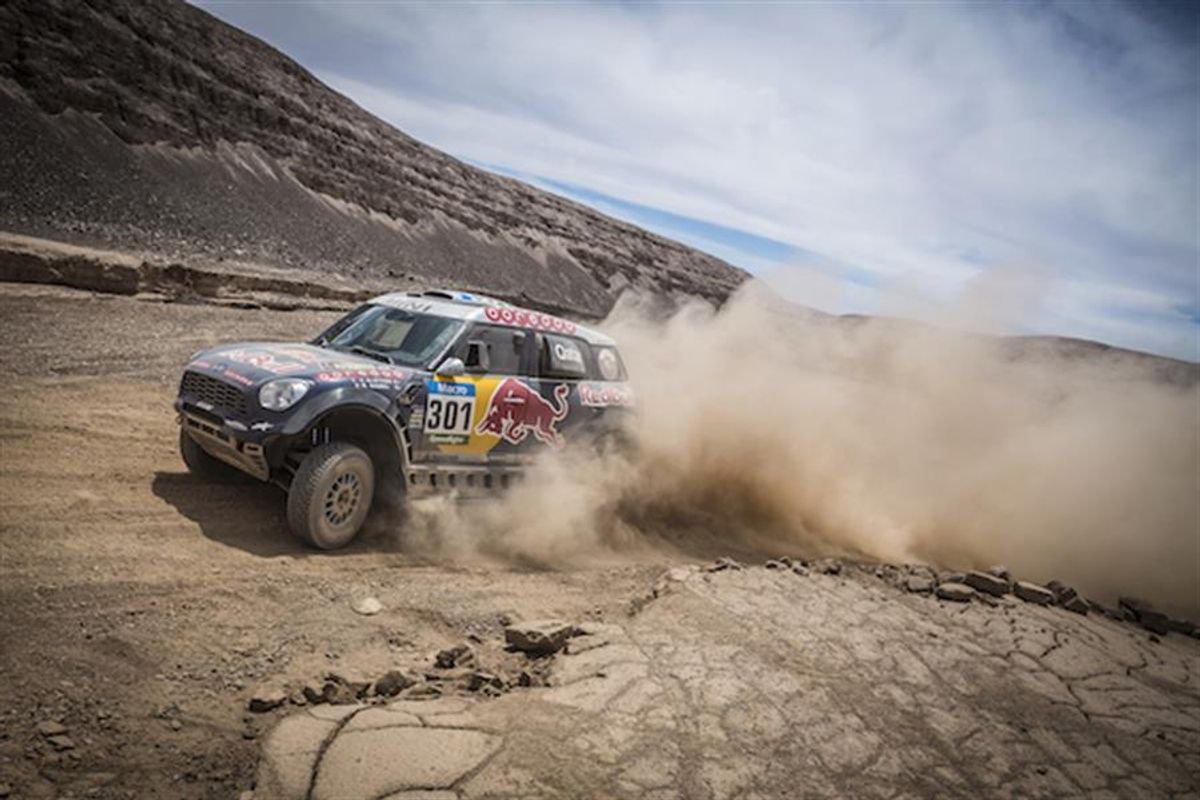 A MINI one, two win on stage ten at the 2015 Dakar Rally