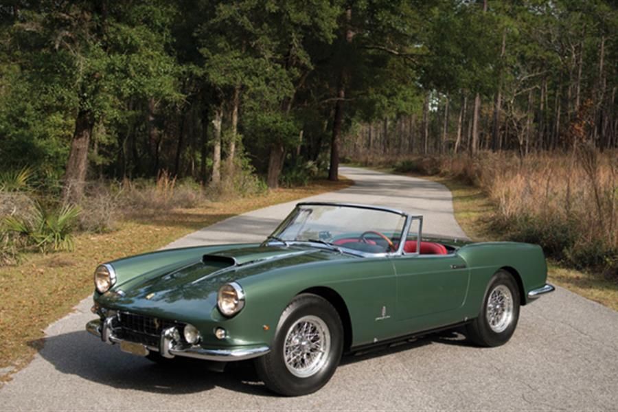 1960 Ferrari 400 Superamerica SWB Cabriolet crossing the block at Amelia Island
