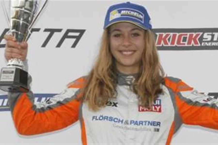 Rookie Sophia Floersch wins double lights to flag wins at Thruxton Ginetta Juniors